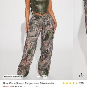 Fashion Nova Green Wide Leg Pants